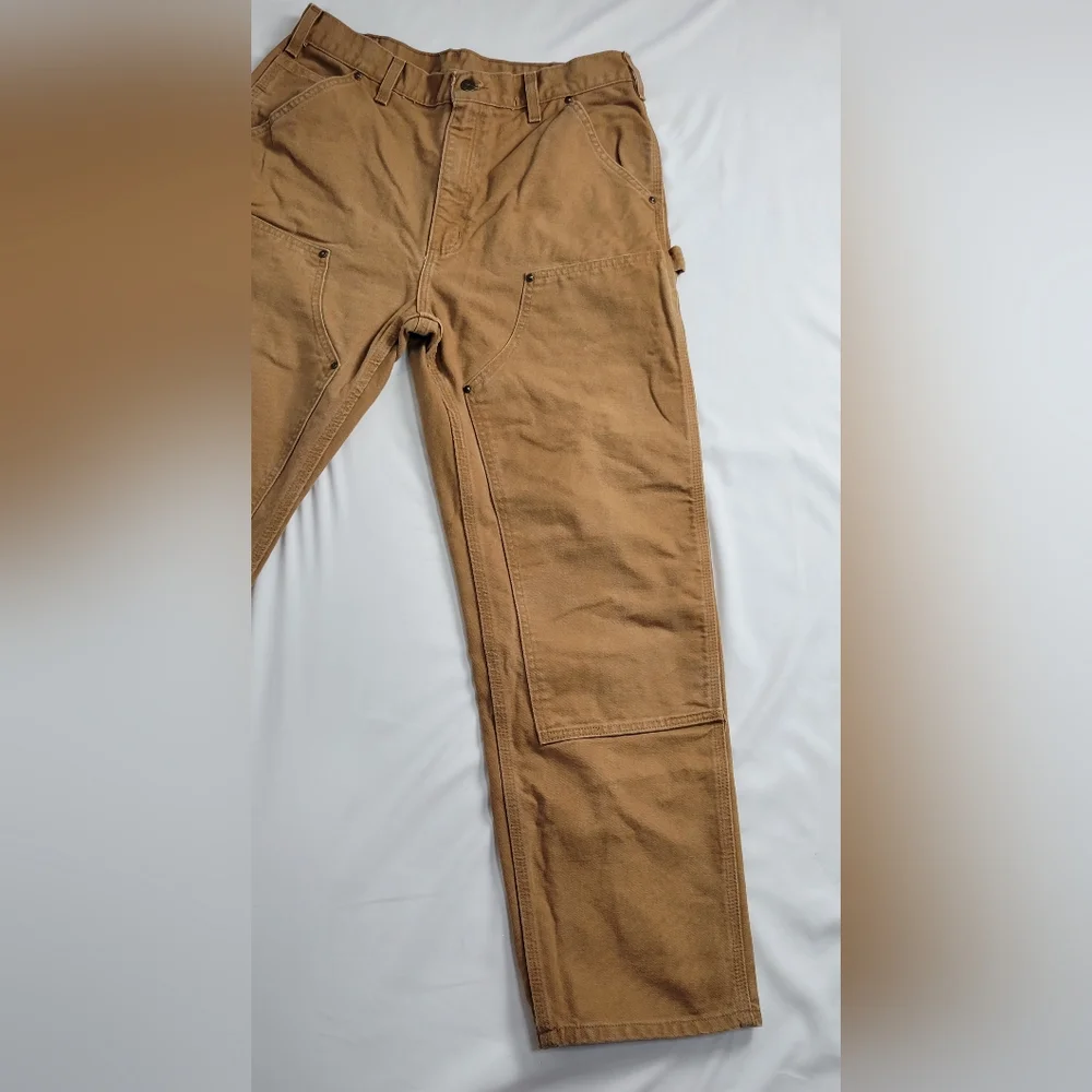 Carhartt Men's Tan Work Pants Size 34X32 - Picture 4 of 13